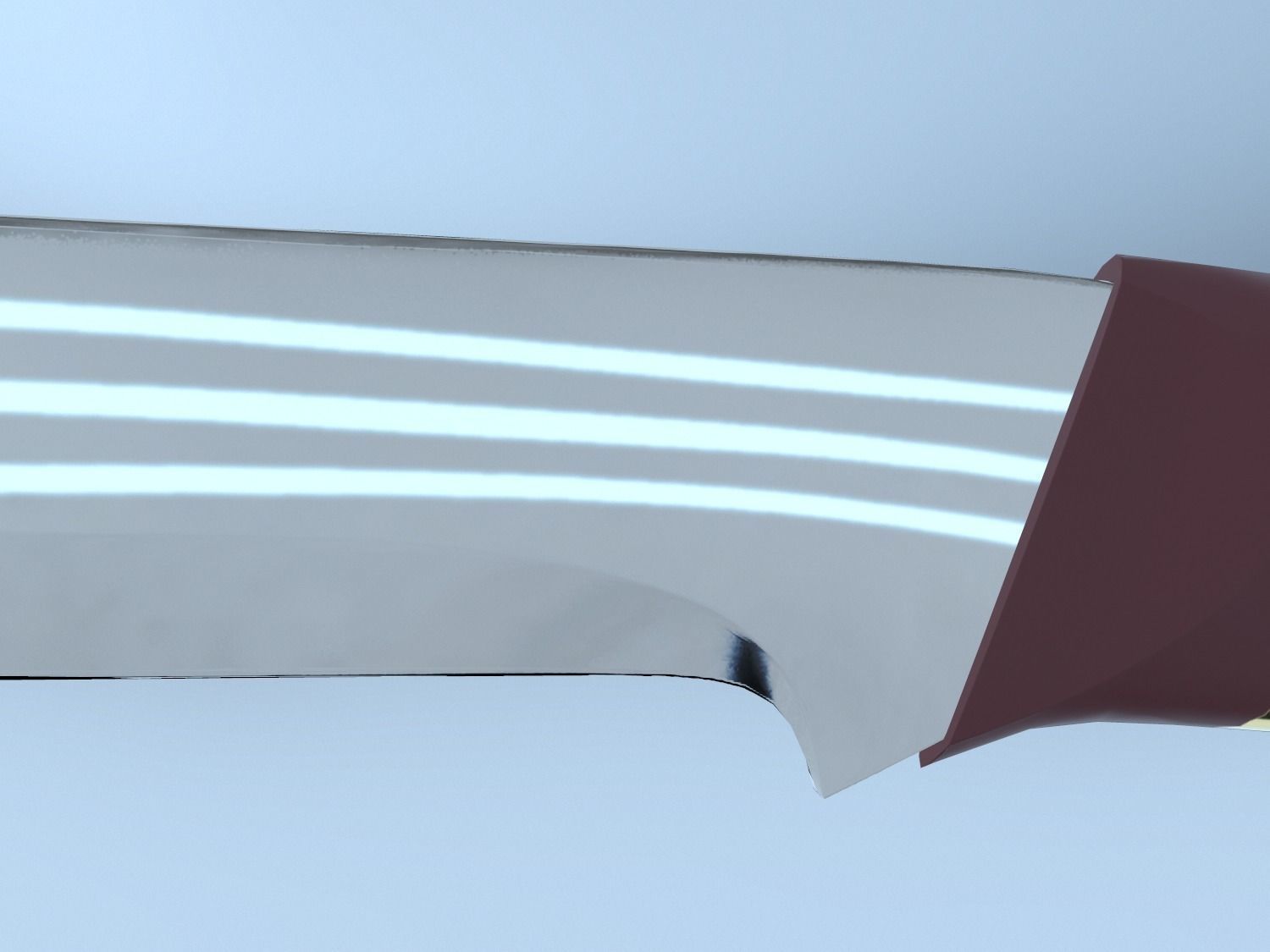 Elven Sword Low-poly 3D model_9