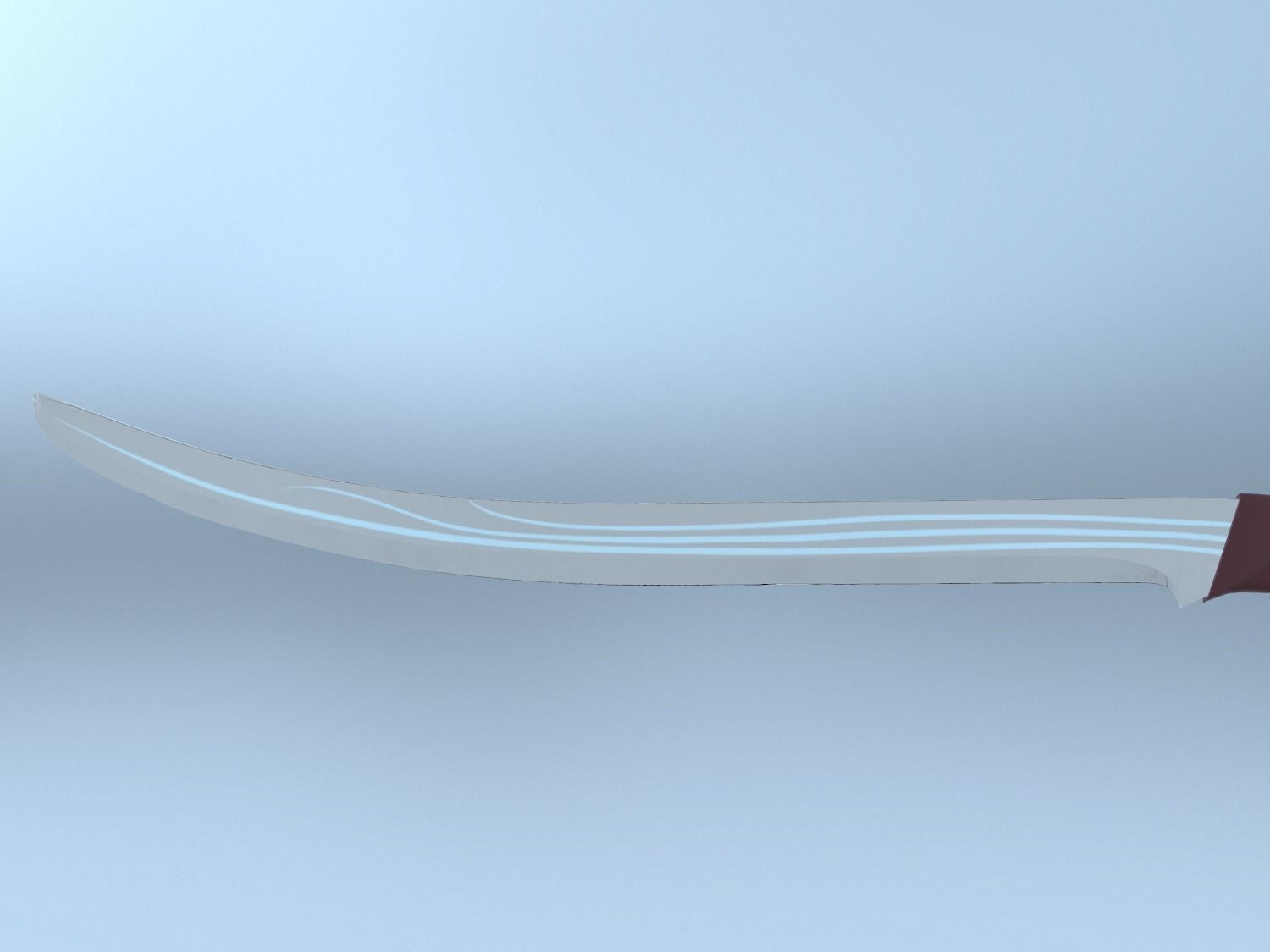 Elven Sword Low-poly 3D model_2