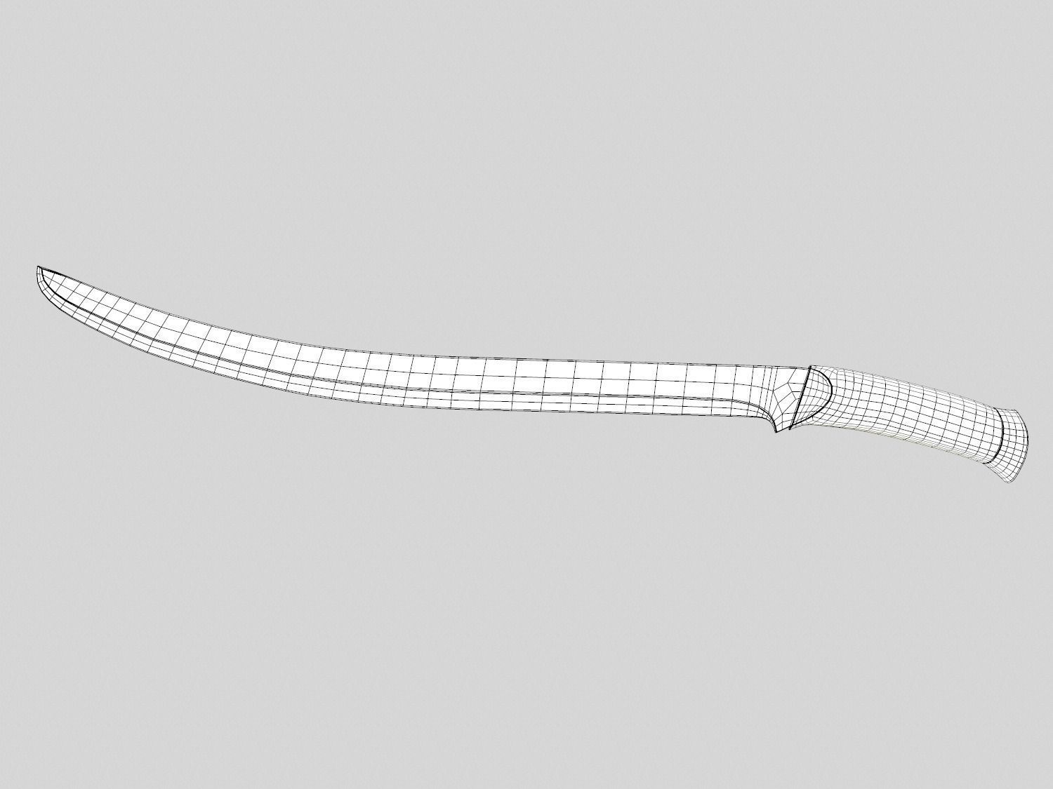 Elven Sword Low-poly 3D model_22