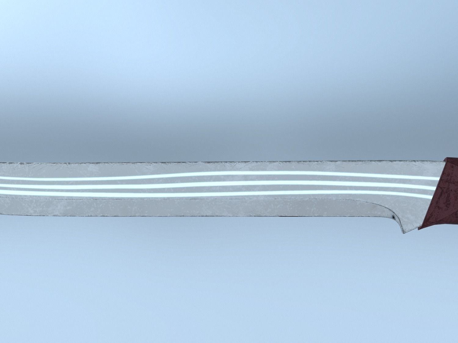 Elven Sword Low-poly 3D model_13