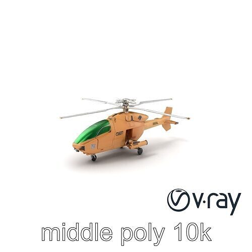 EcoArmour Hybrid Helicopter model pack Low-poly 3D model