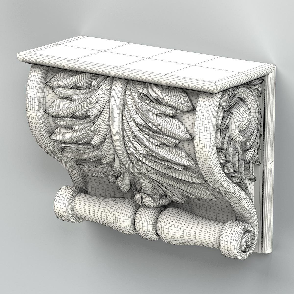 Corbel 009 3D model_7