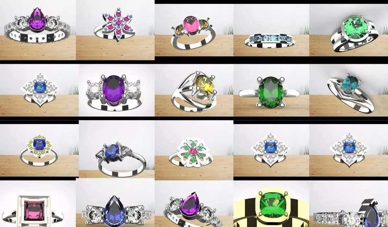 helfpfil beautyful ring desing 19 3D print model