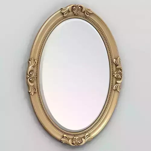 Oval mirror frame 003 3D model