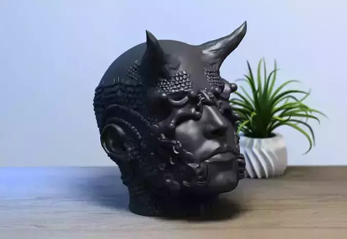 Demon human robot headphone Stand