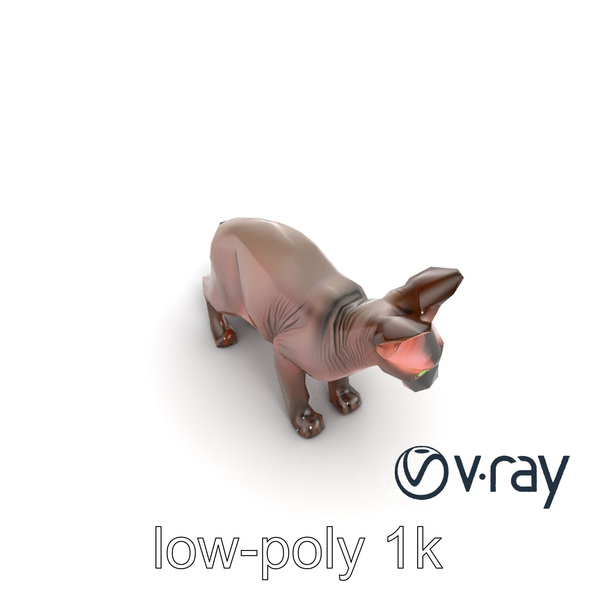 MidnightWhisker Sphynx Cat model pack Low-poly 3D model_54