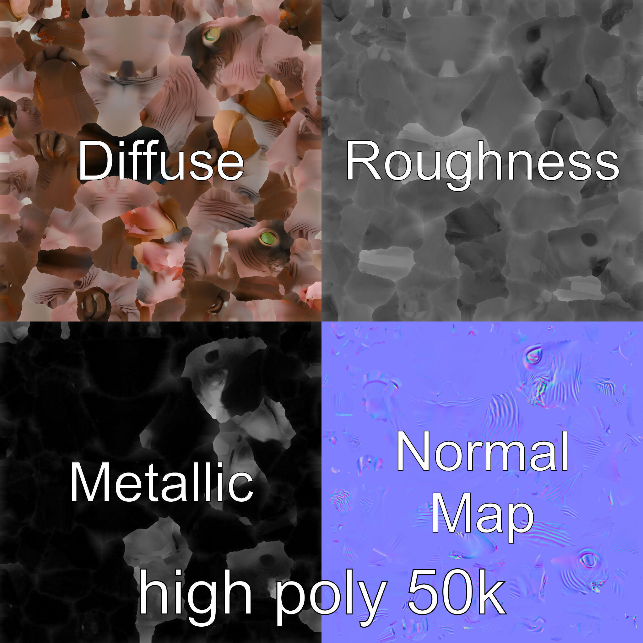 MidnightWhisker Sphynx Cat model pack Low-poly 3D model_37