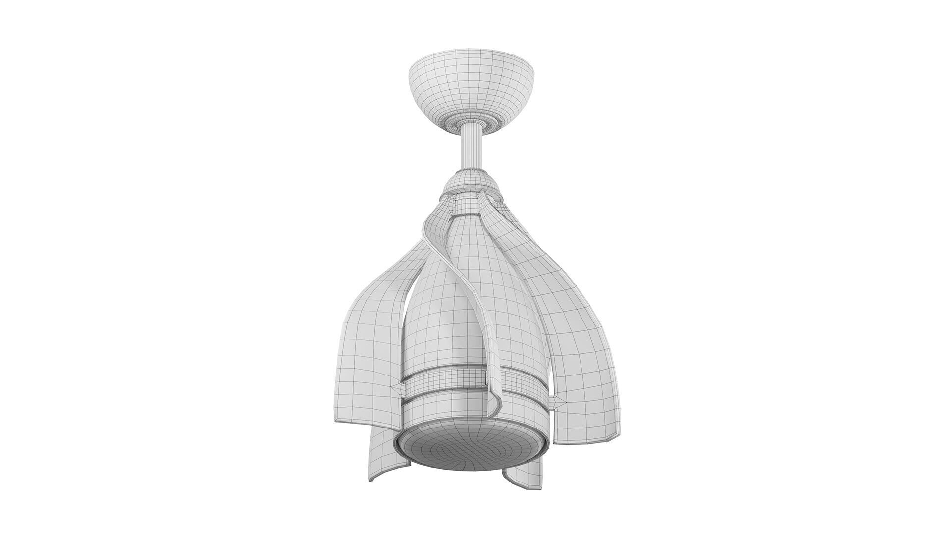 LED pendant - ceiling fan 3D model_5