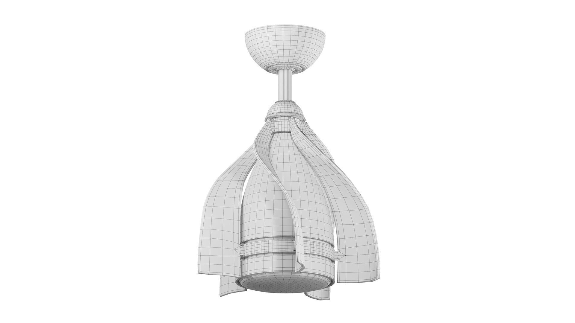 LED pendant - ceiling fan 3D model_3