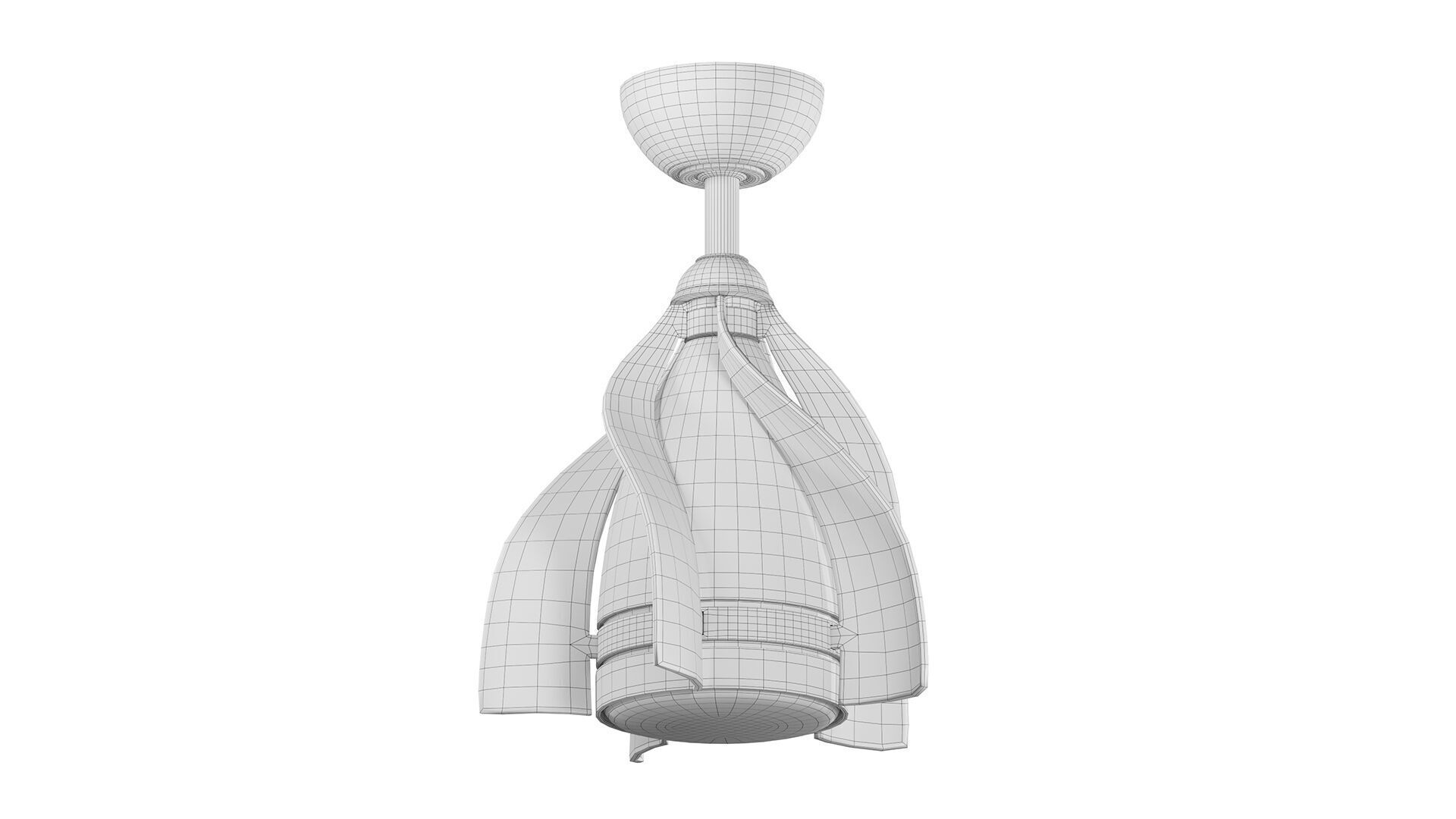 LED pendant - ceiling fan 3D model_7