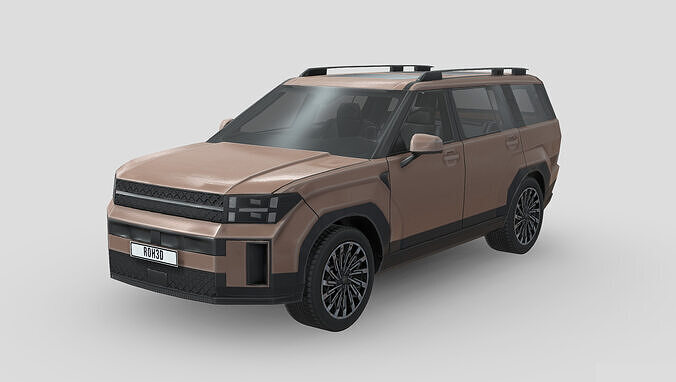 Hyundai Santa Fe 2024 Low-poly 3D model