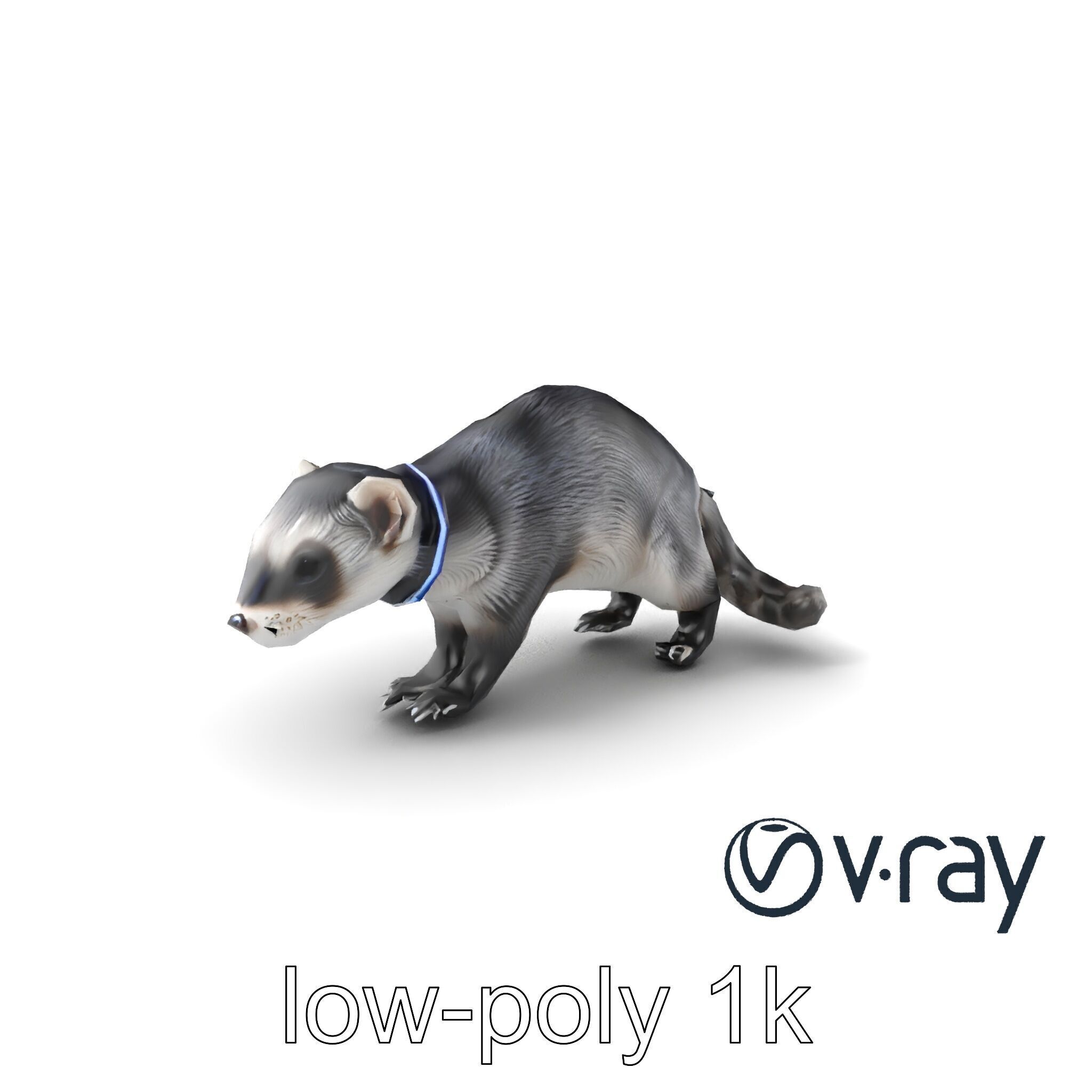 CyberClaw Ferret Tech Accessory model pack Low-poly 3D model_3