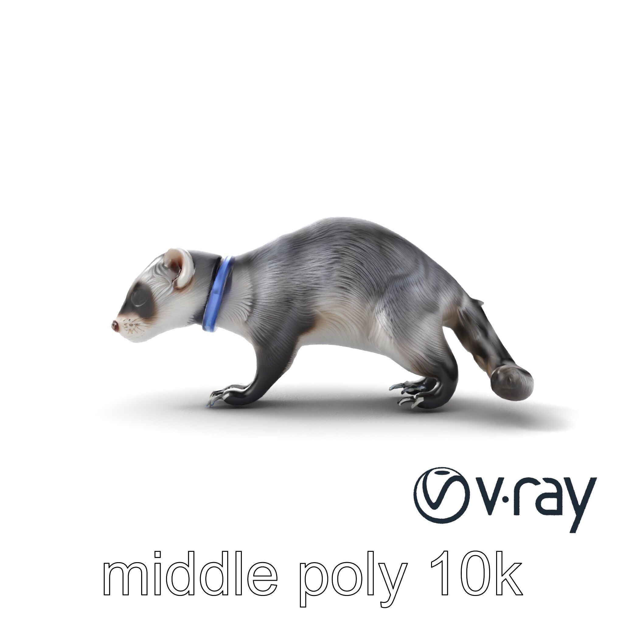 CyberClaw Ferret Tech Accessory model pack Low-poly 3D model_15