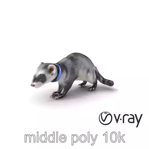 CyberClaw Ferret Tech Accessory model pack Low-poly 3D model