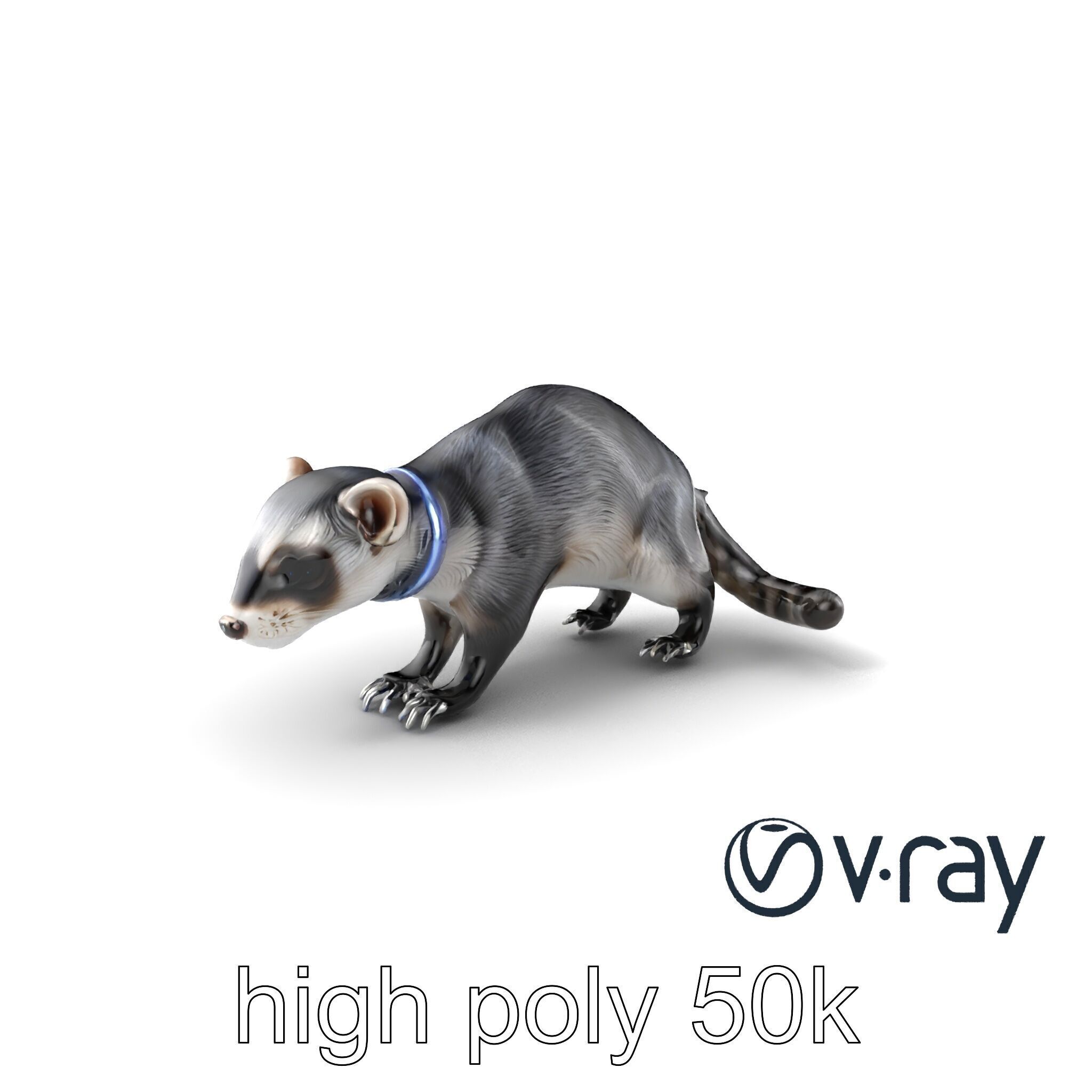 CyberClaw Ferret Tech Accessory model pack Low-poly 3D model_7