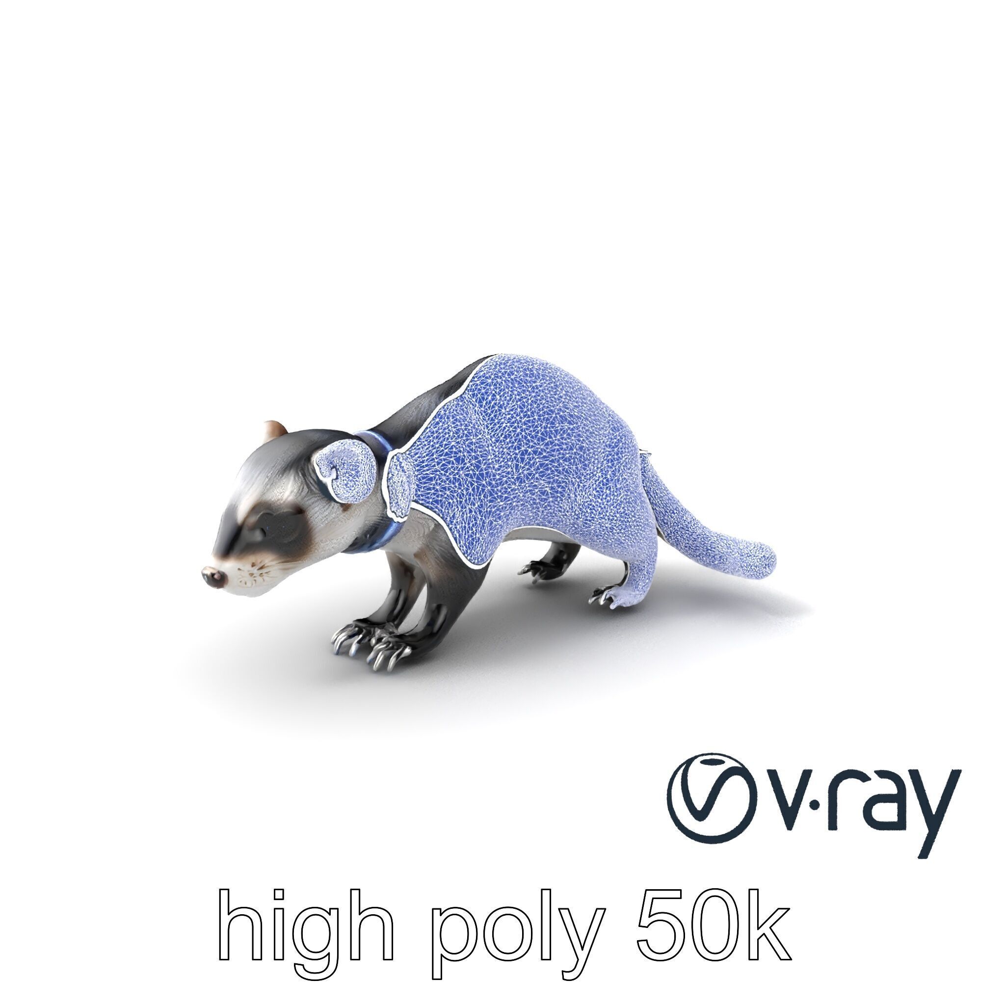 CyberClaw Ferret Tech Accessory model pack Low-poly 3D model_10