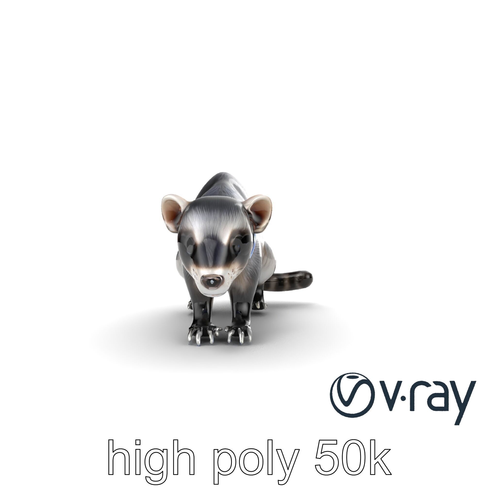 CyberClaw Ferret Tech Accessory model pack Low-poly 3D model_16