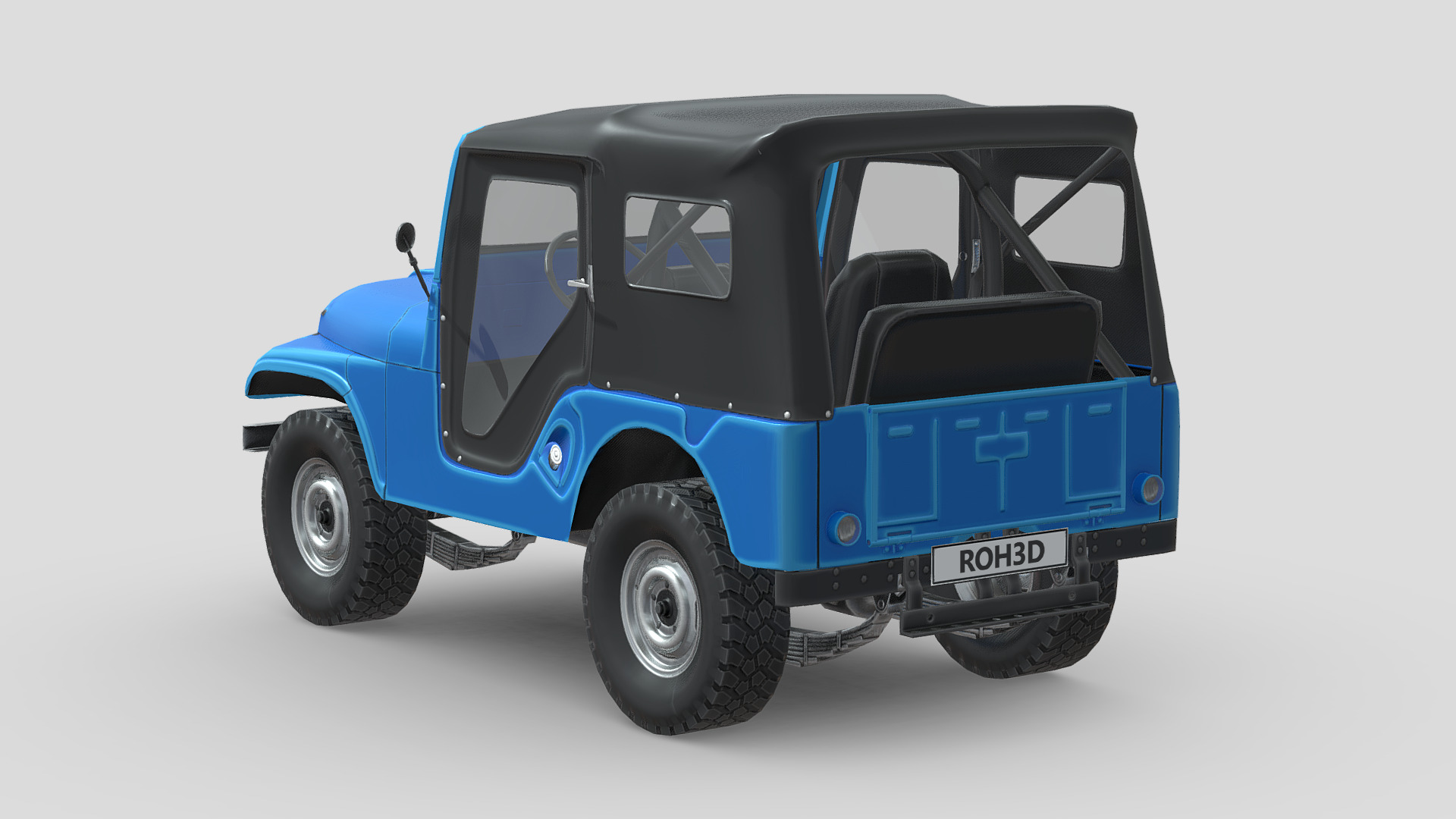 Jeep CJ5 1954 Low-poly 3D model_1