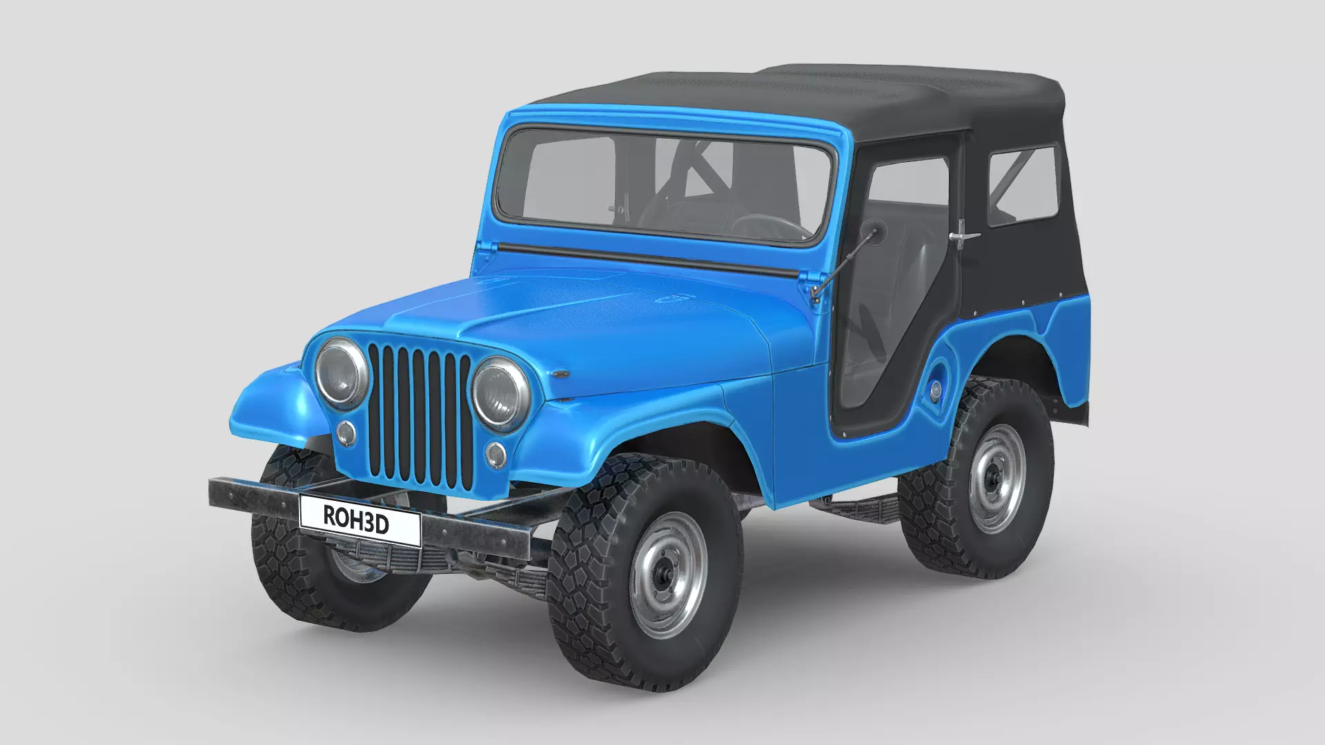 Jeep CJ5 1954 Low-poly 3D model_0
