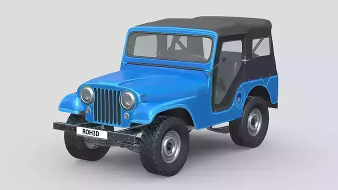 Jeep CJ5 1954 Low-poly 3D model