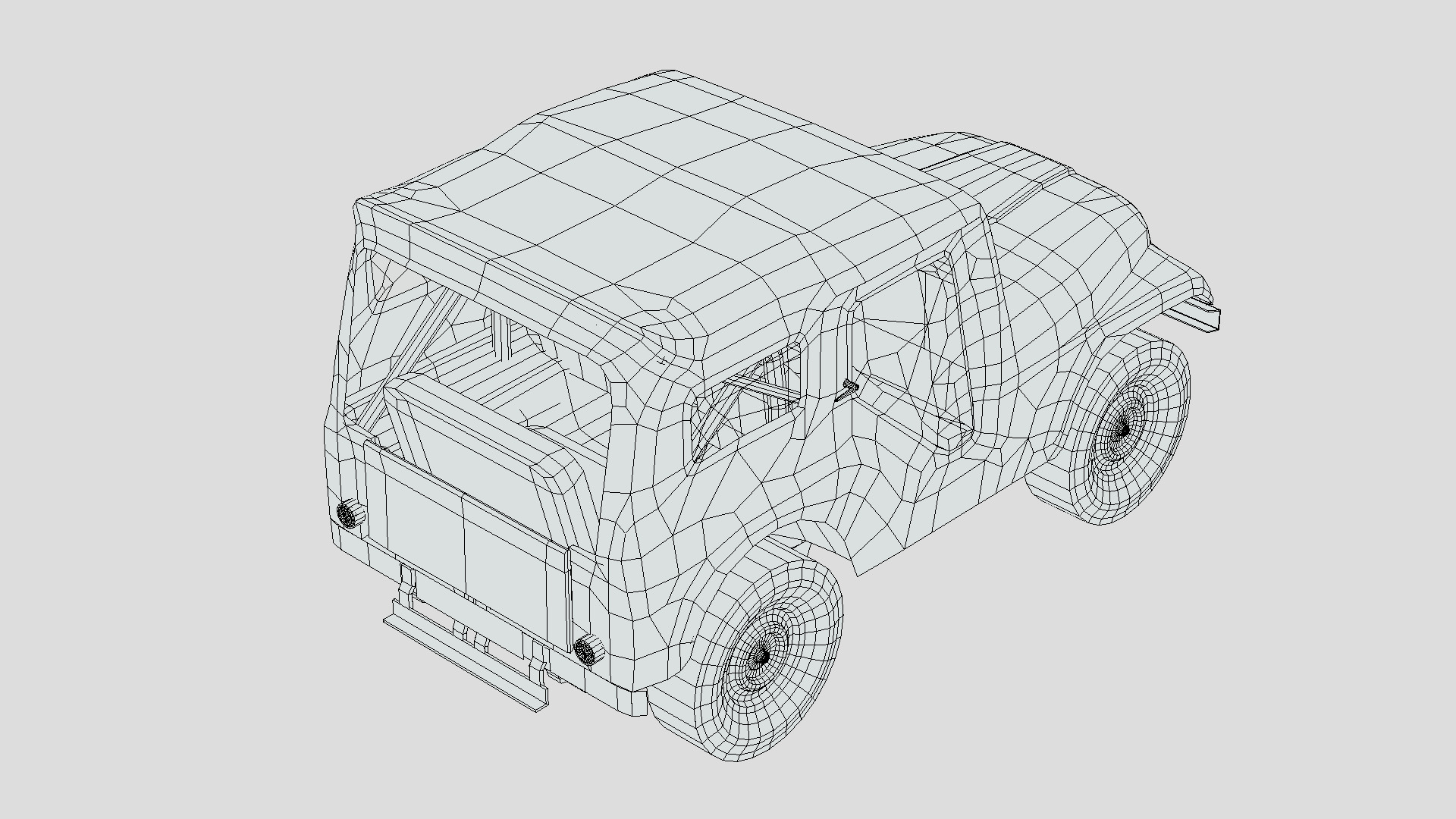 Jeep CJ5 1954 Low-poly 3D model_6