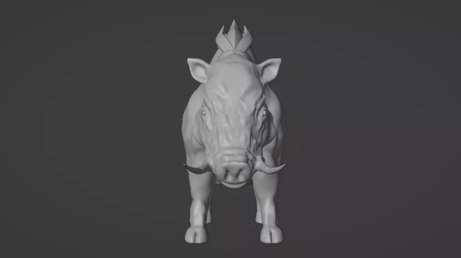 Boar High Polly 3D model_0