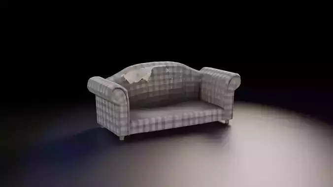 Worn-Out Vintage Sofa