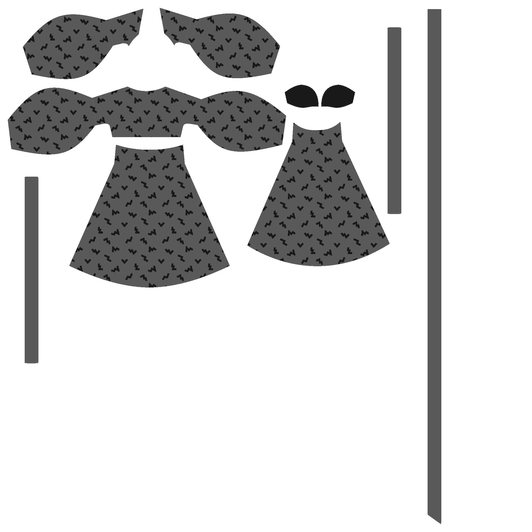 Ladies Puffy Party Dress With Genesis 8 In Low Poly Low-poly 3D model_6