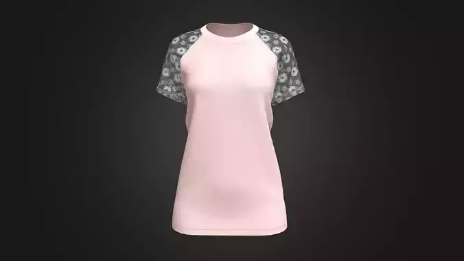Ladies Raglan Tops In Low Poly