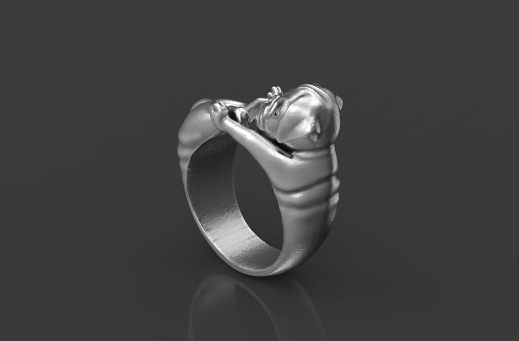 Ring Dog Pug 3D print model_2