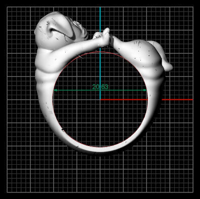 Ring Dog Pug 3D print model_8