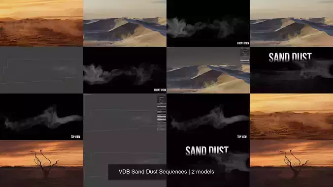 VDB Sand Dust Sequences 3D Model Collection