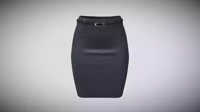 Ladies Skirt In Low Poly