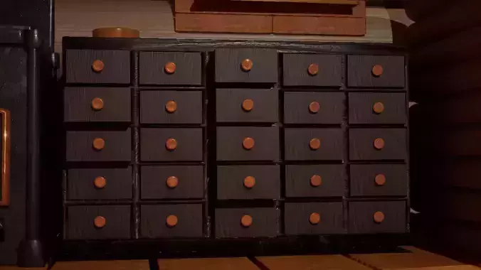 Antique Apothecary Cabinet 3D model