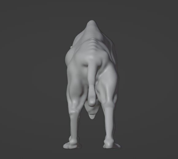 Hyena High Polly 3D model_2