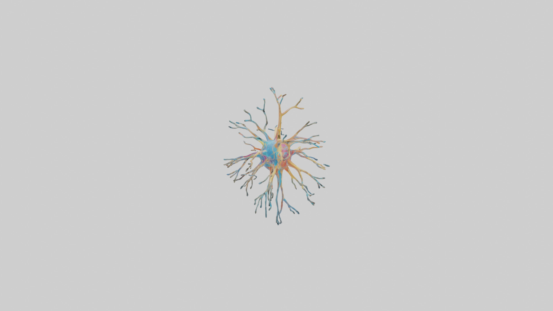 Human Nerve Cells Model Low-poly 3D model_13