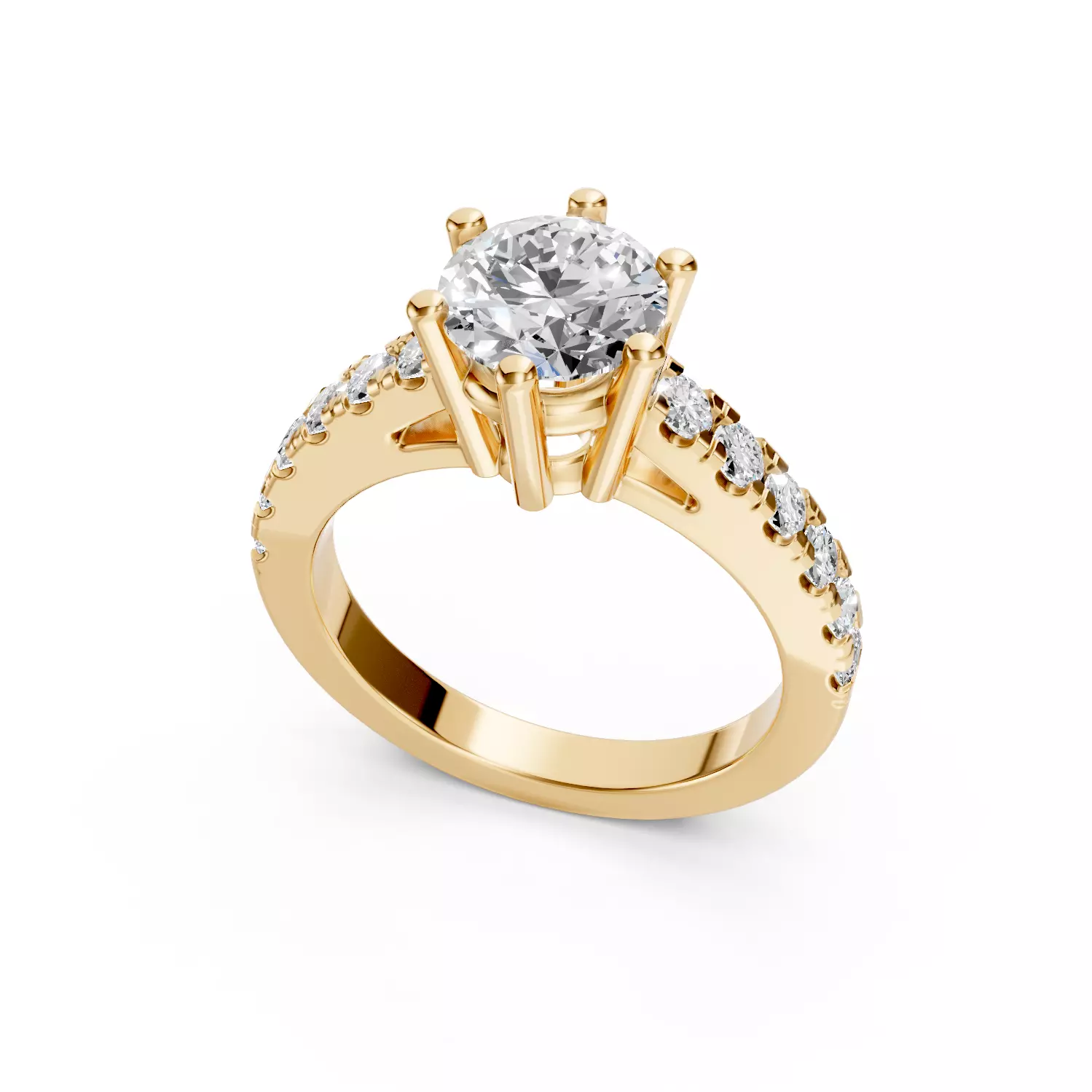 Engagment Solitaire Ring  3D print model_0