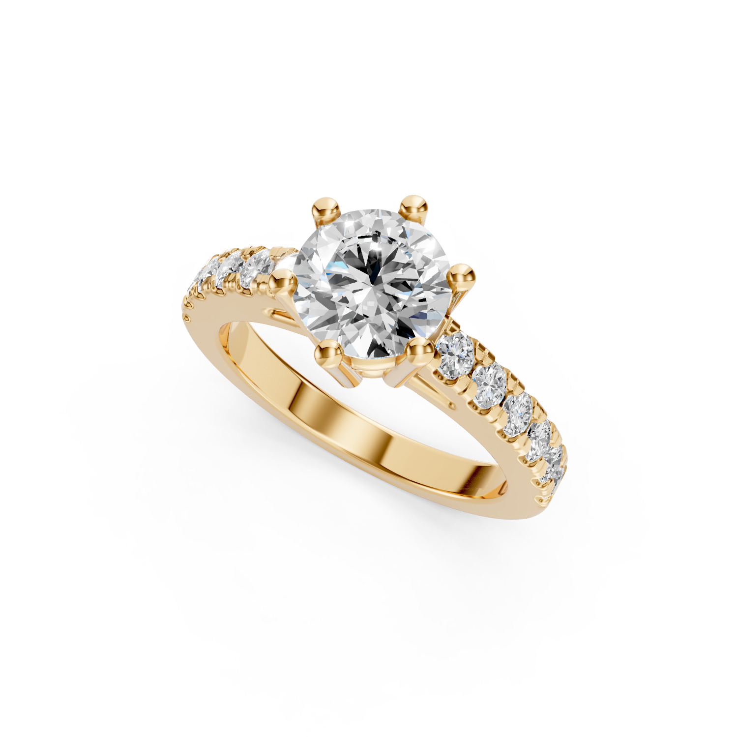 Engagment Solitaire Ring  3D print model_7