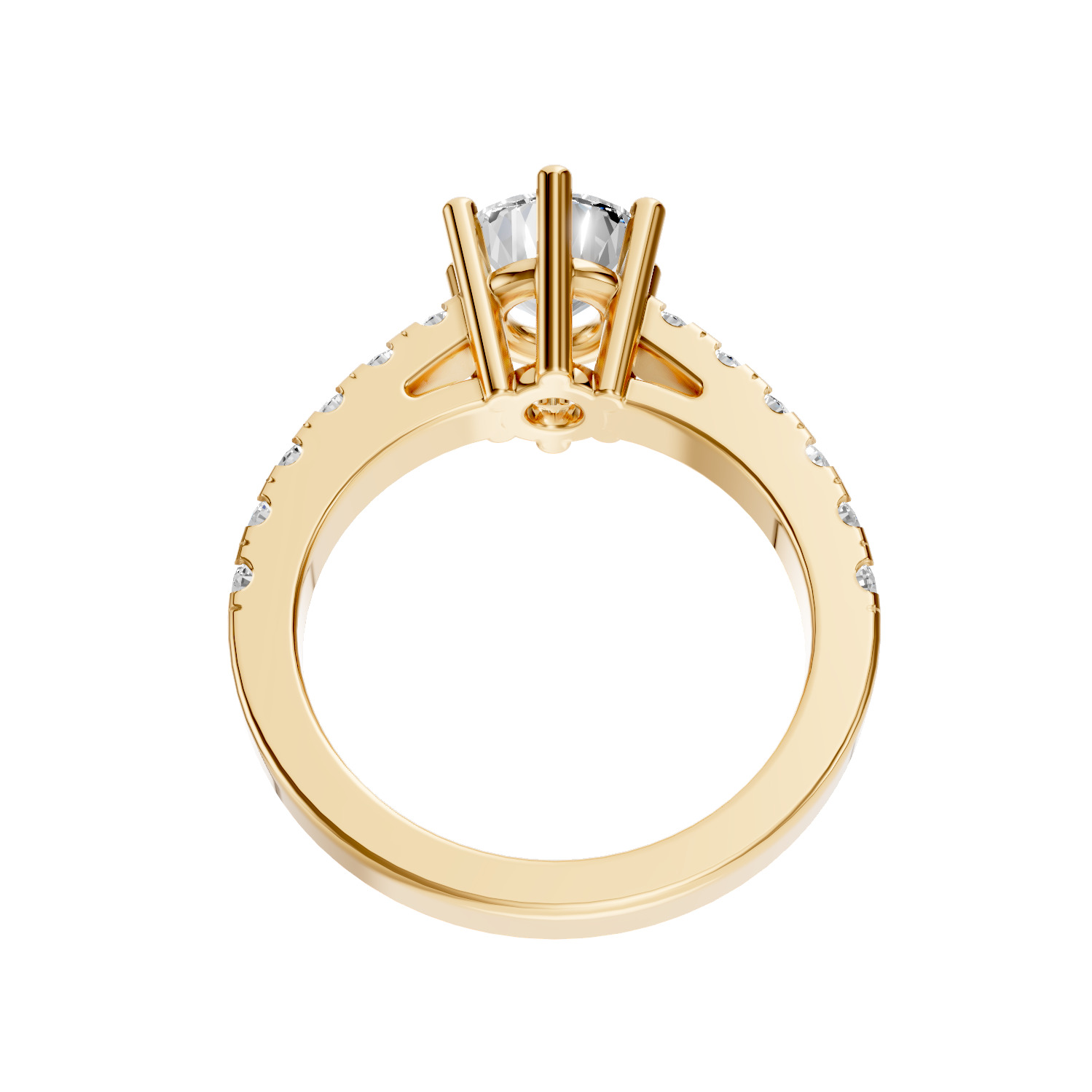 Engagment Solitaire Ring  3D print model_6