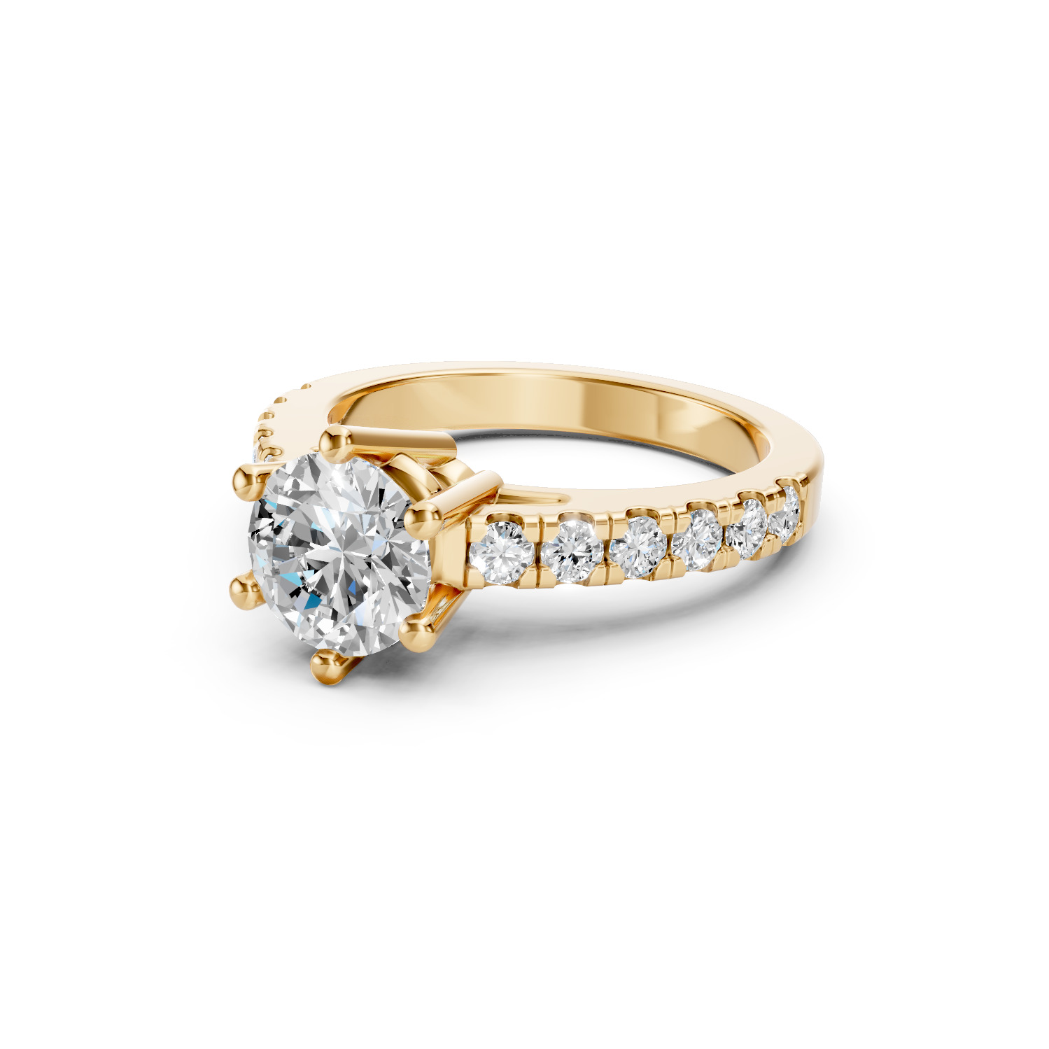 Engagment Solitaire Ring  3D print model_8