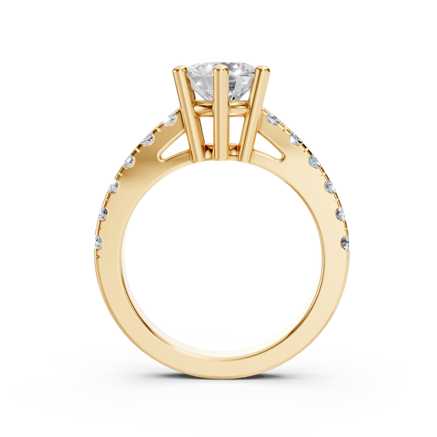 Engagment Solitaire Ring  3D print model_3