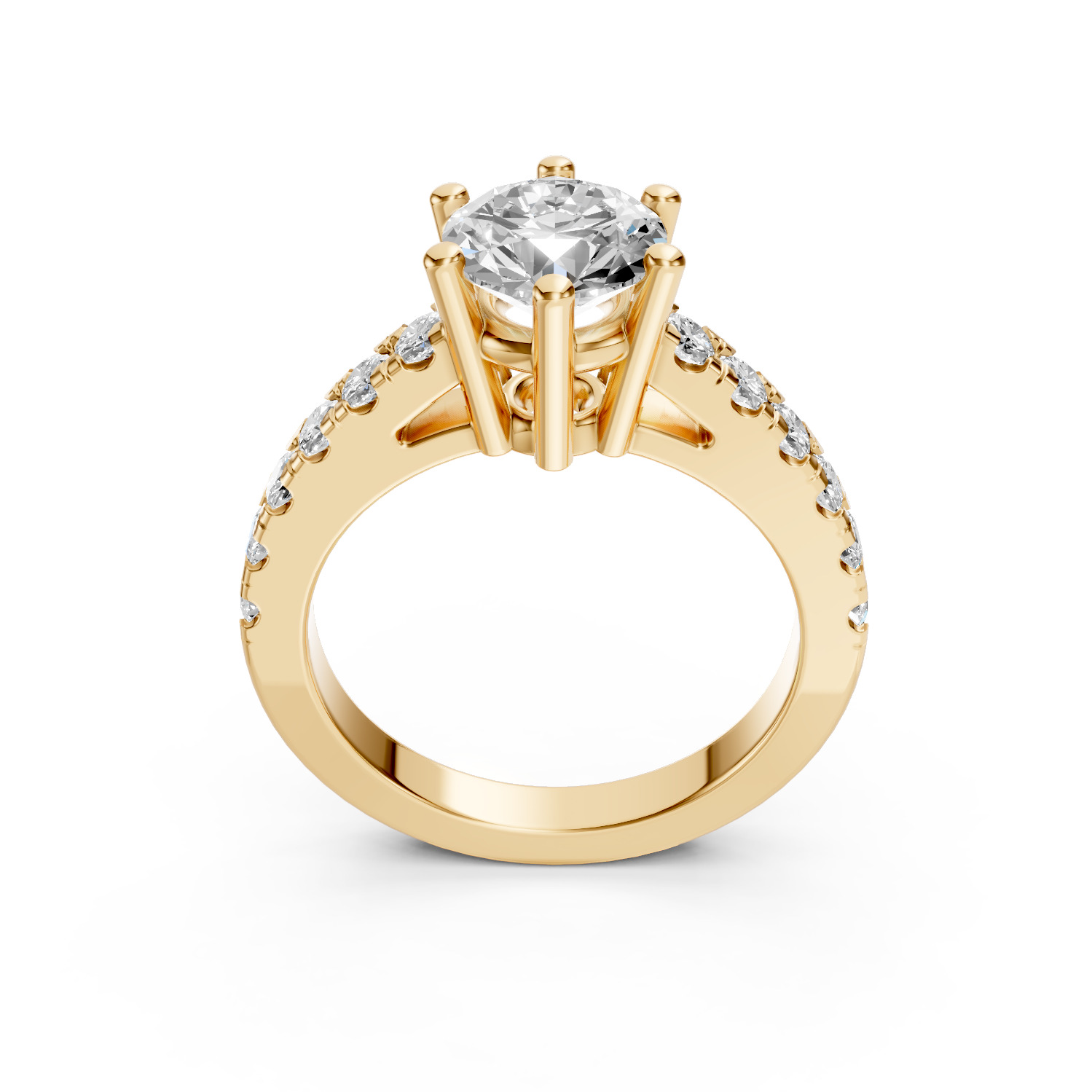 Engagment Solitaire Ring  3D print model_1