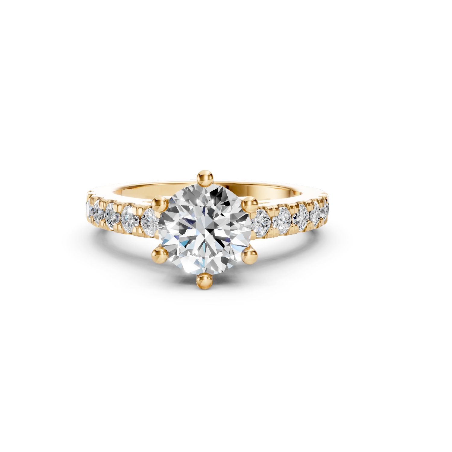 Engagment Solitaire Ring  3D print model_2