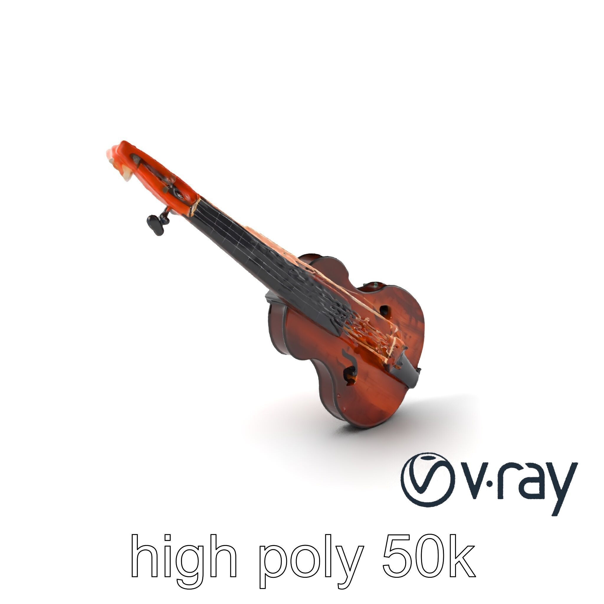 Classic Violin String Instrument 3D Model Pack Low-poly 3D model_7