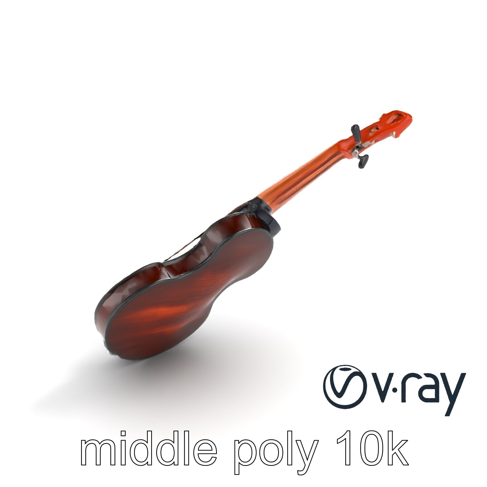 Classic Violin String Instrument 3D Model Pack Low-poly 3D model_5