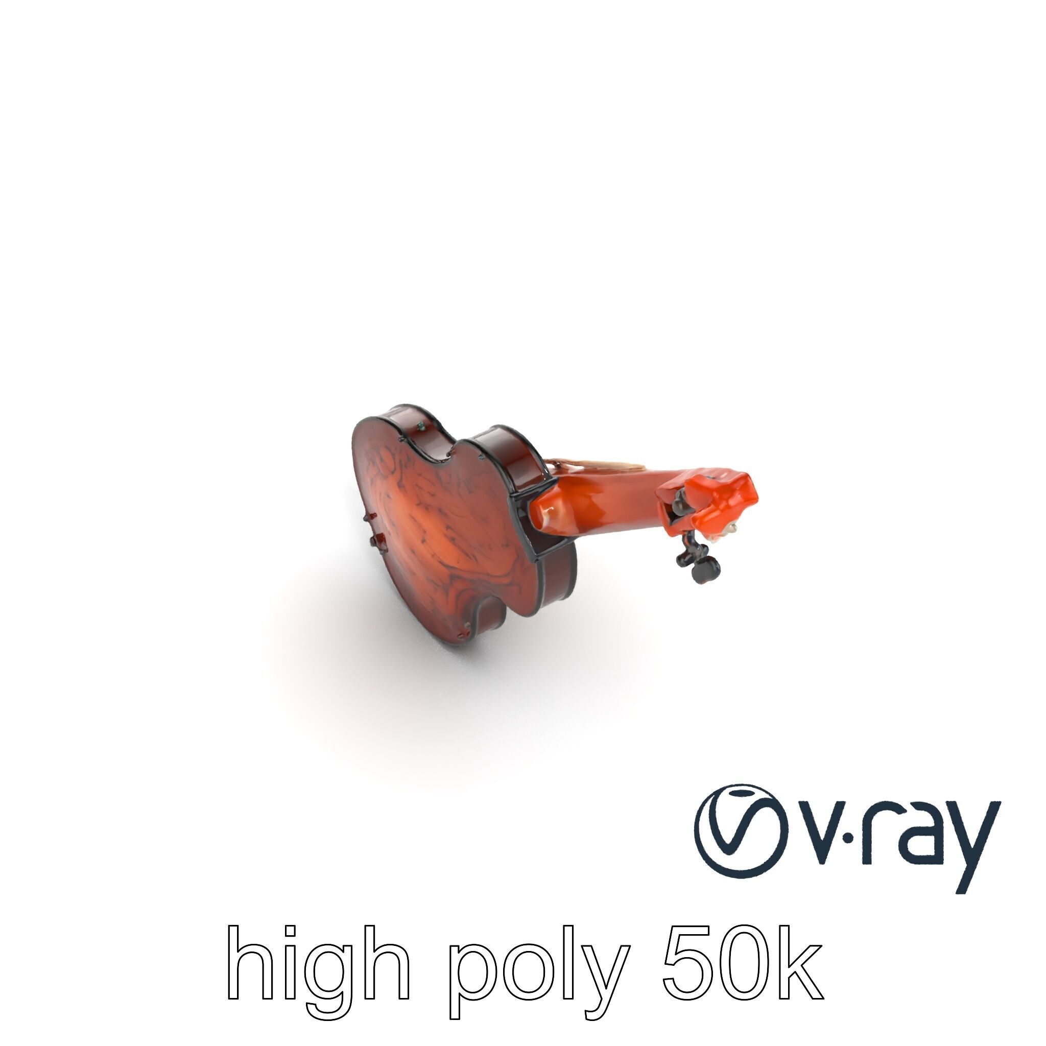 Classic Violin String Instrument 3D Model Pack Low-poly 3D model_18