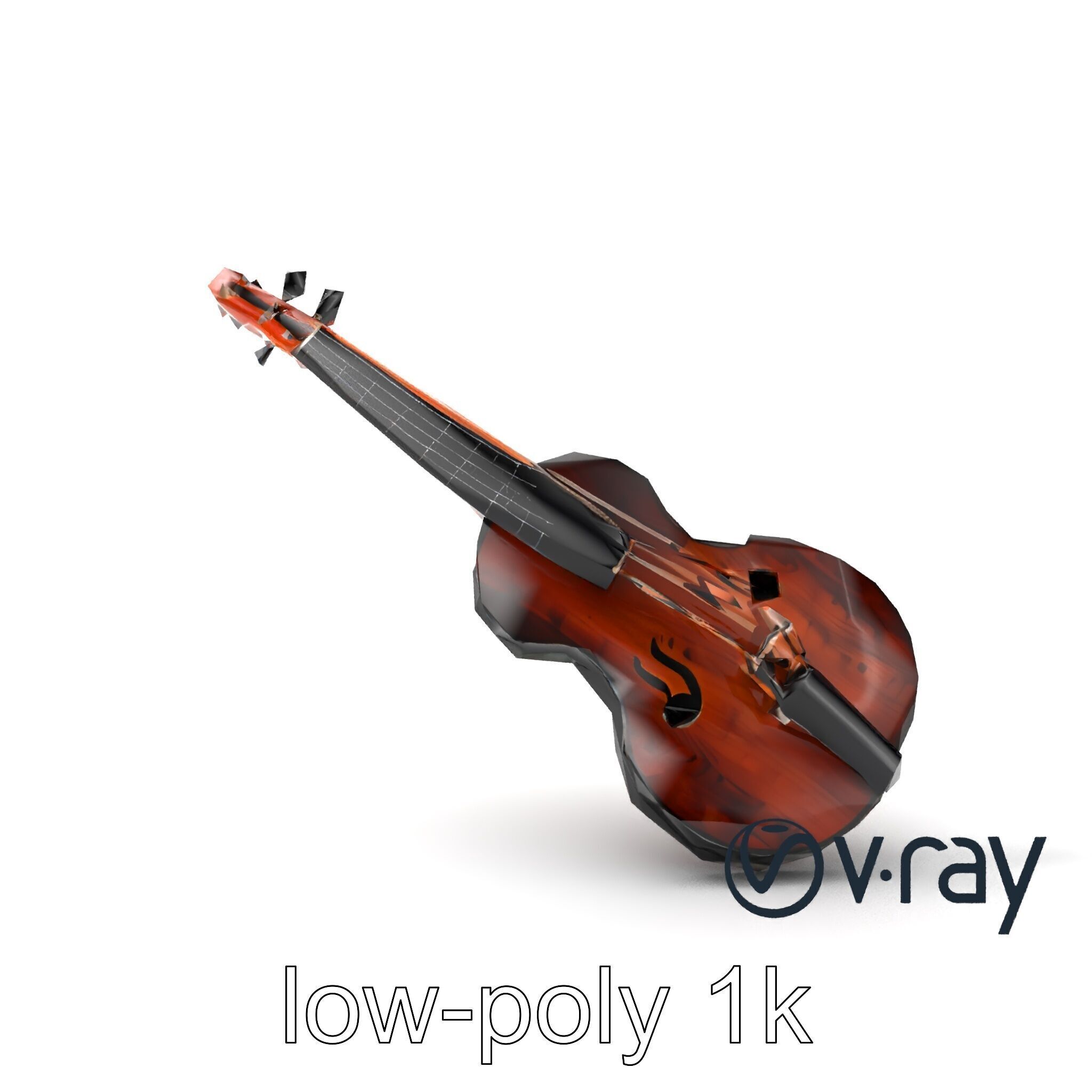 Classic Violin String Instrument 3D Model Pack Low-poly 3D model_22