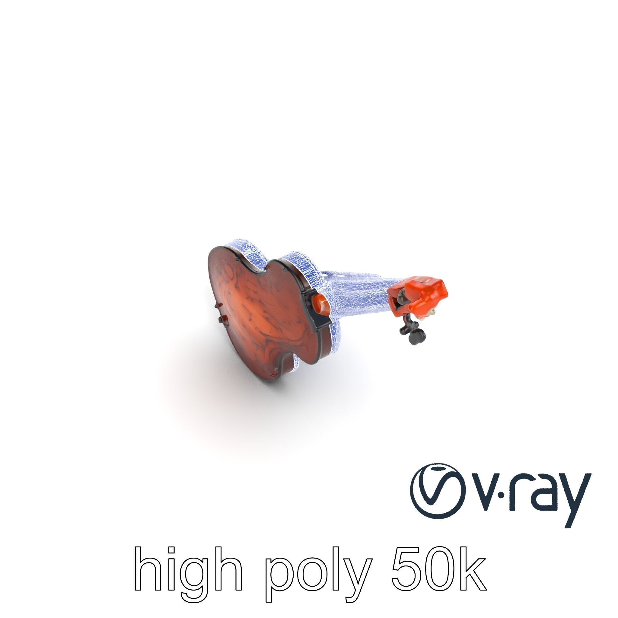 Classic Violin String Instrument 3D Model Pack Low-poly 3D model_20