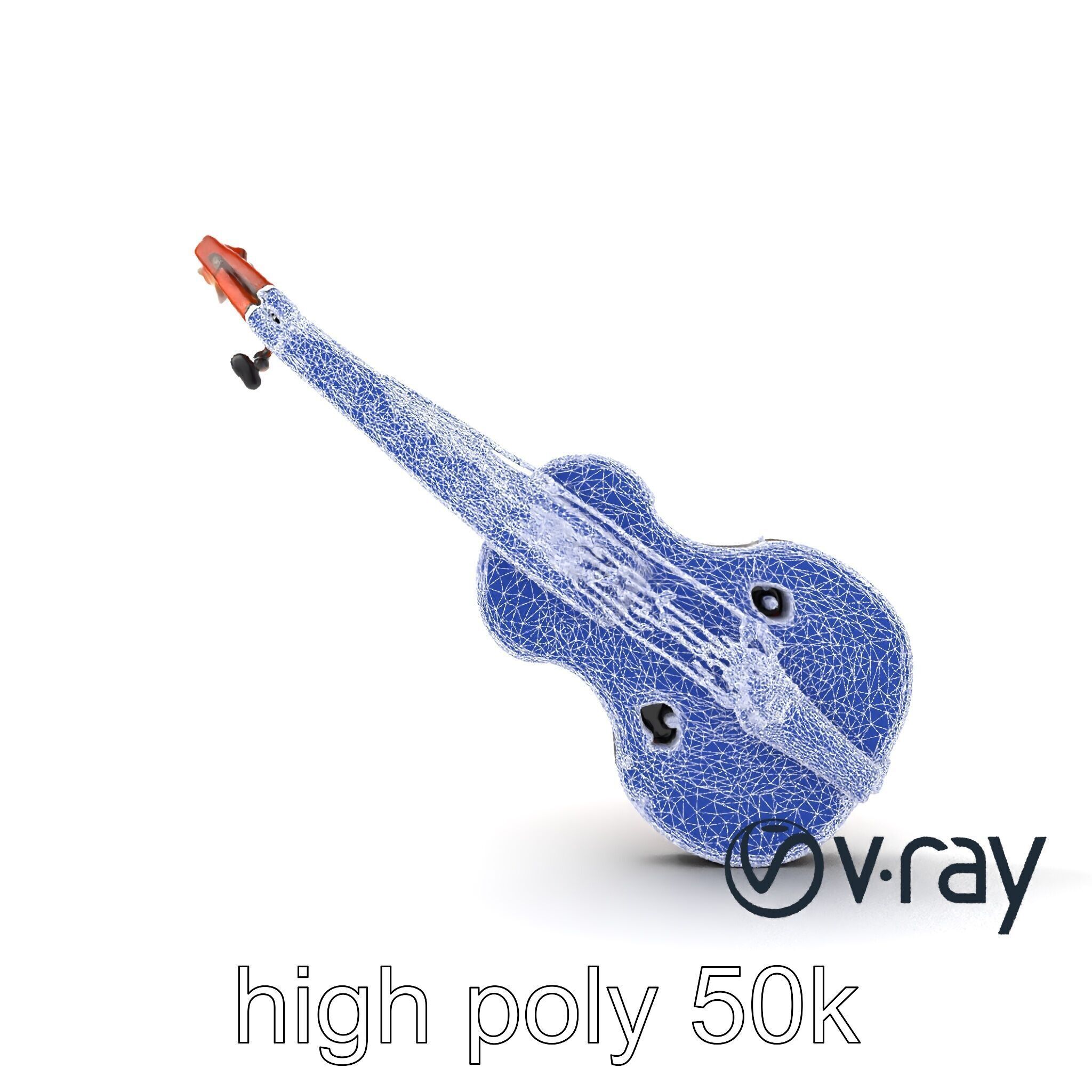 Classic Violin String Instrument 3D Model Pack Low-poly 3D model_17