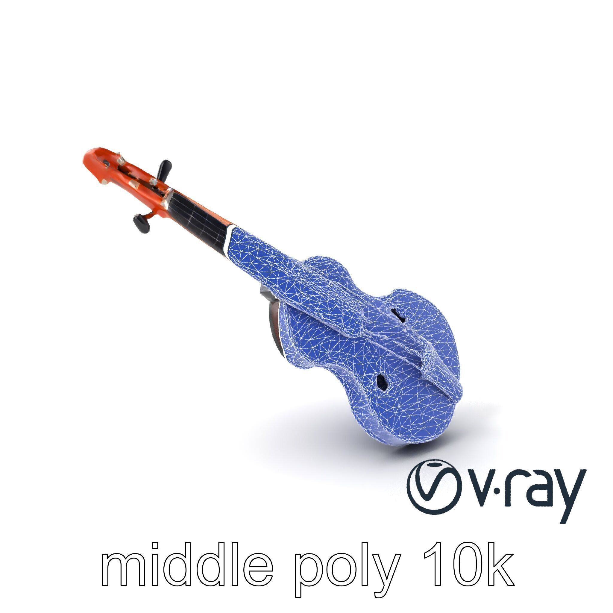 Classic Violin String Instrument 3D Model Pack Low-poly 3D model_31